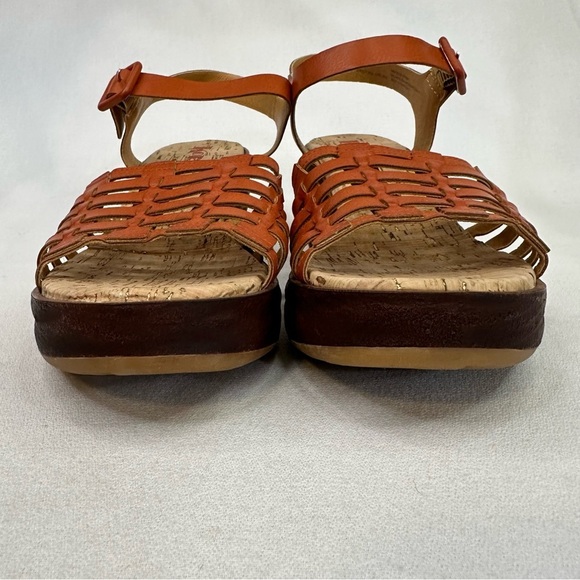 Korks Marley Wedge Heel Sandal Orange 8 - Picture 4 of 12